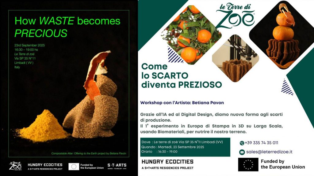  HOW WASTE BECOMES PRECIOUS (Workshop) with Betiana Pavon & Terre di Zoe