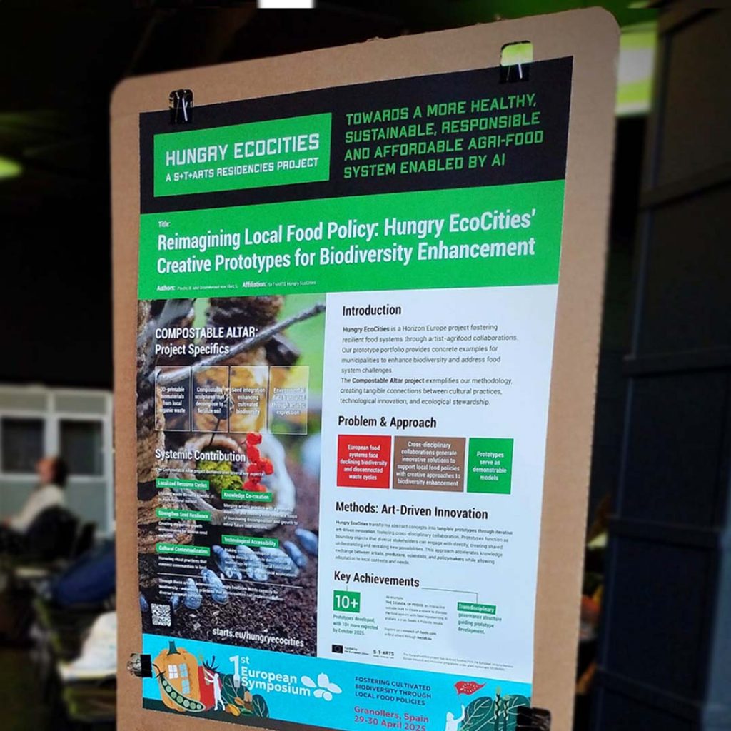 ‘Compostable Alter: Offering to the Soil’ artist Betiana Pavón participated at the “1st European Symposium fostering cultivated biodiversity through local food policies” on behalf of Hungry EcoCities